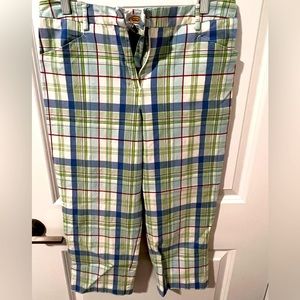 Talbots. Size 6. Plaid multi colored capris.
